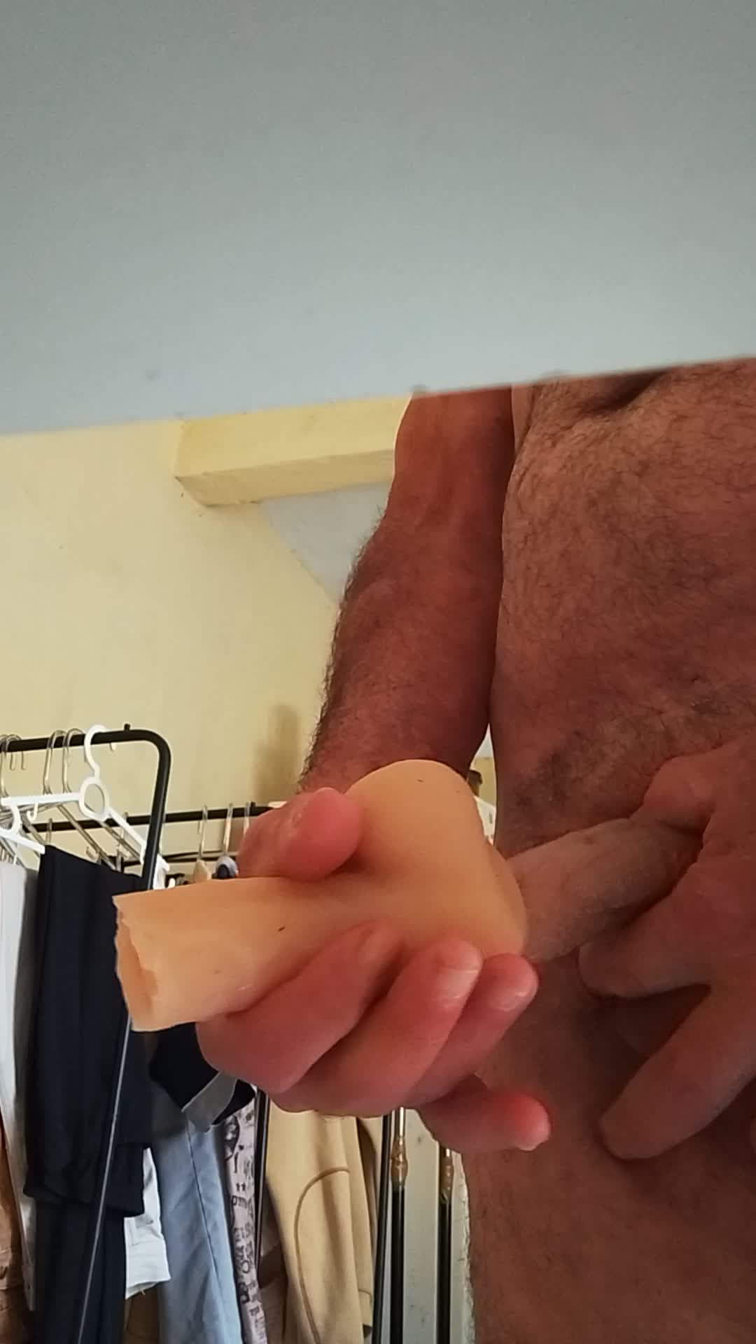 Masturbação com fleshlight e ejaculação