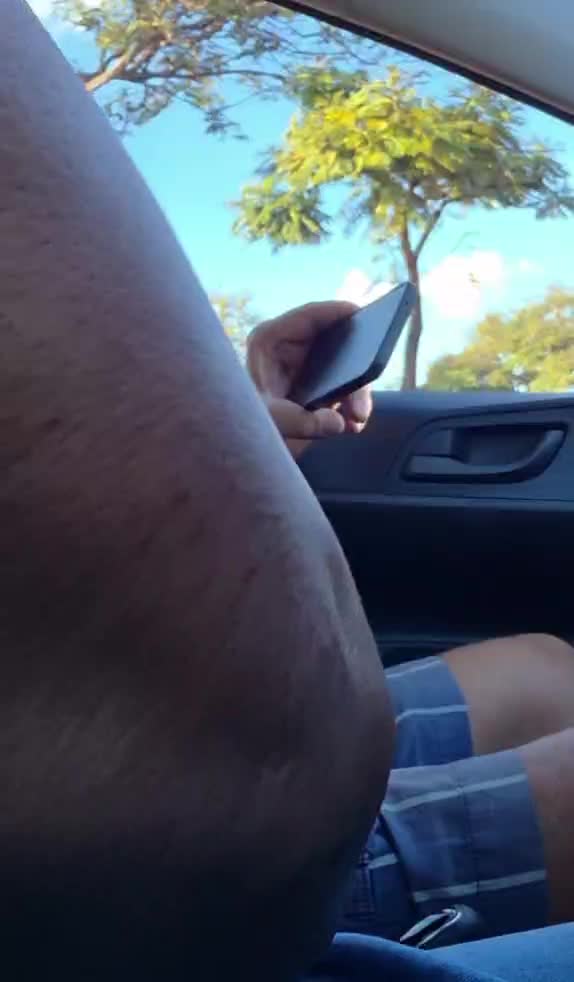 Masturbação no carro, pau e prazer
