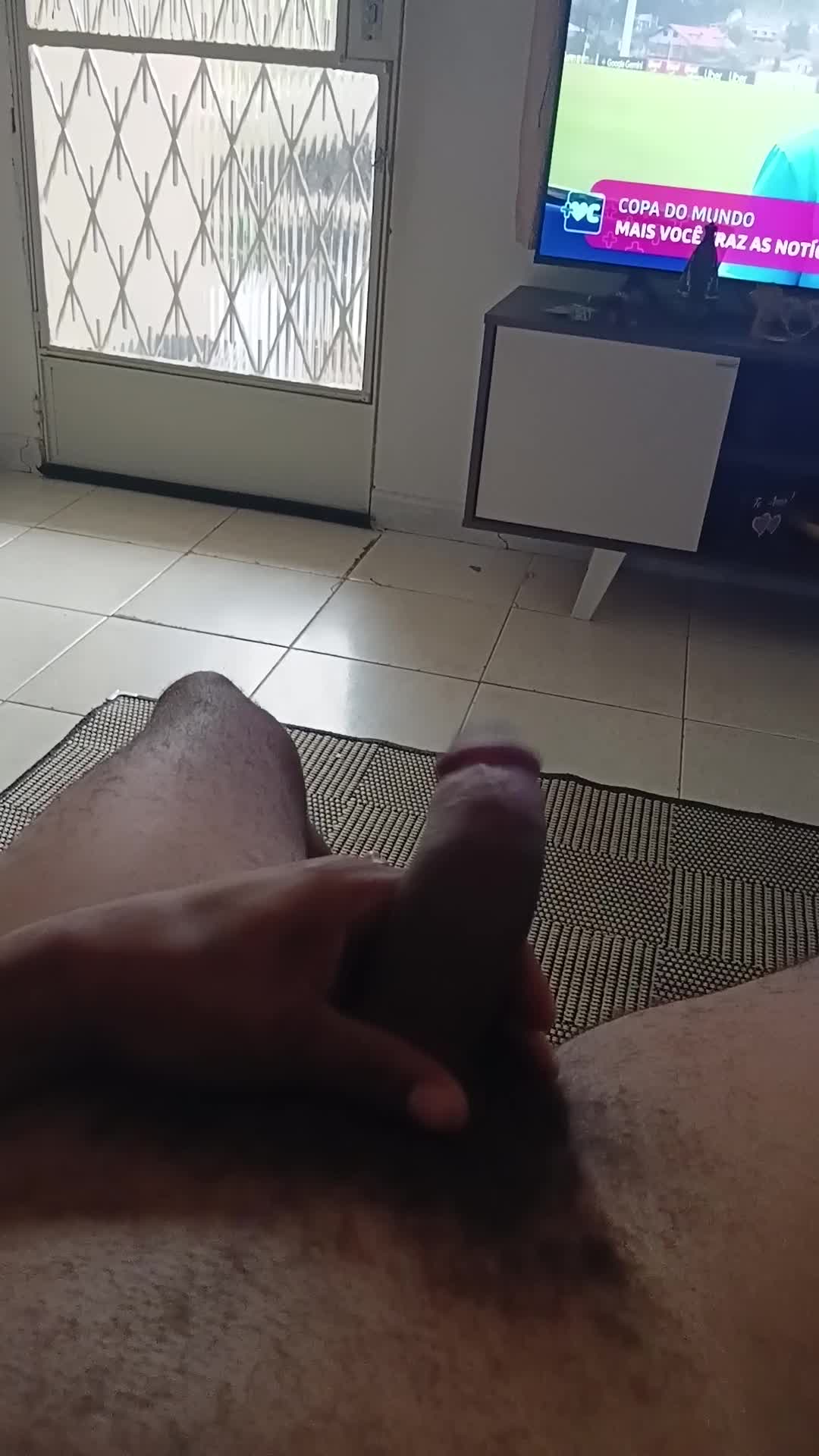 Masturbação e pênis - cena quente de prazer solitário