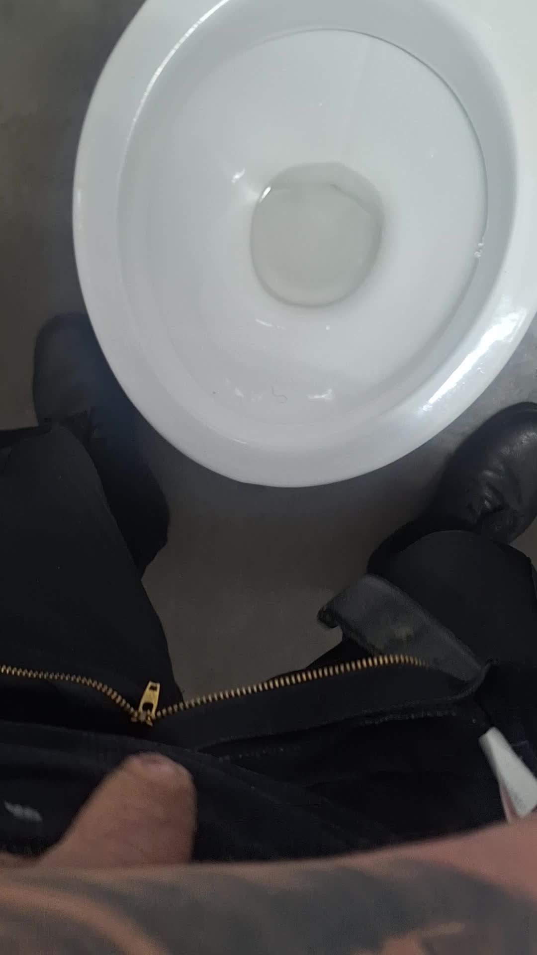 Tesão no banheiro, pênis em exibição, masturbação