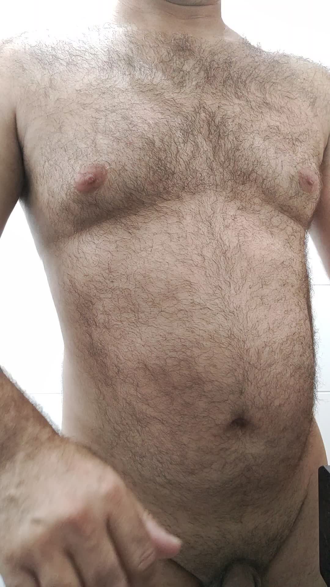 Corpo masculino peludo e gostoso
