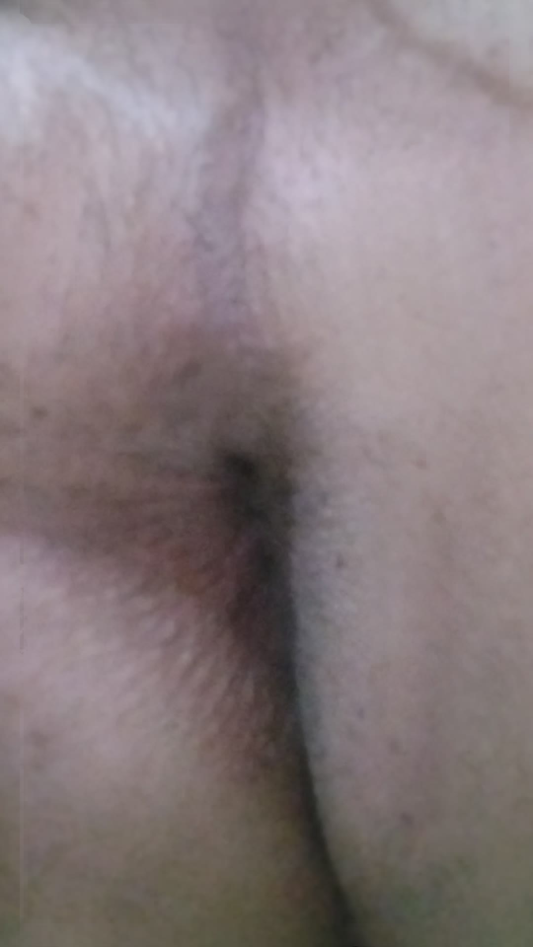 Close sensual no ânus com pelos